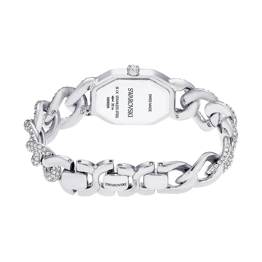 Swarovski Damenuhr aus Metall mit Kristallen, Gliederarmband.
