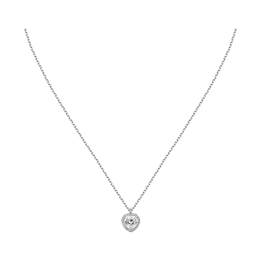 FAVS Kette, Zirkonia, synthetisch, Damen, 375er Weißgold, weiß