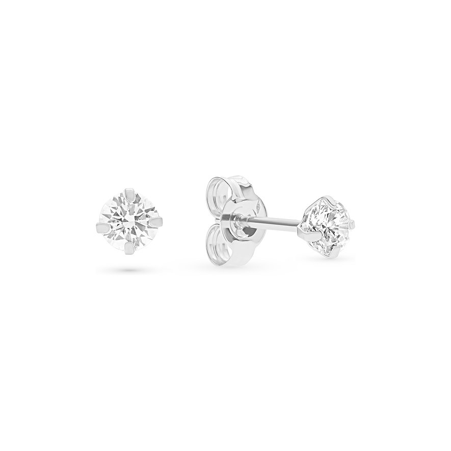 FAVS Ohrstecker, Zirkonia, Damen, 375er Weißgold, weißgold