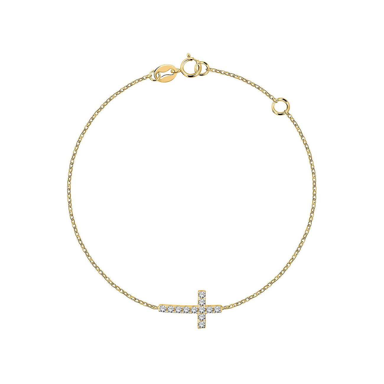 FAVS armbånd i 375 hvidguld og 375 gult guld med zirkonia.