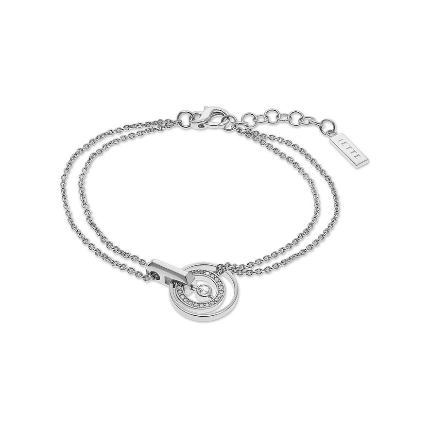 JETTE Armband TURN, Zirkonia, Damen, 925er Silber, recycelt, silber