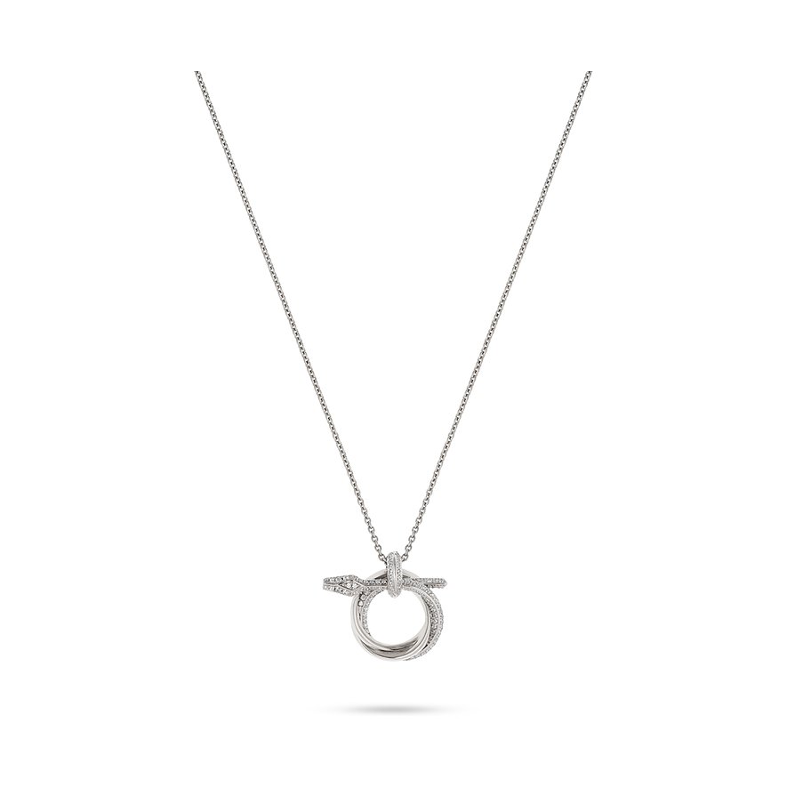 JETTE Kette MYSTIC, Zirkonia, Damen, 925er Silber, recycelt, silber