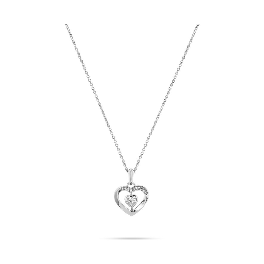 JETTE Kette TWISTED HEART, Damen, 925er Silber, recycelt, silber