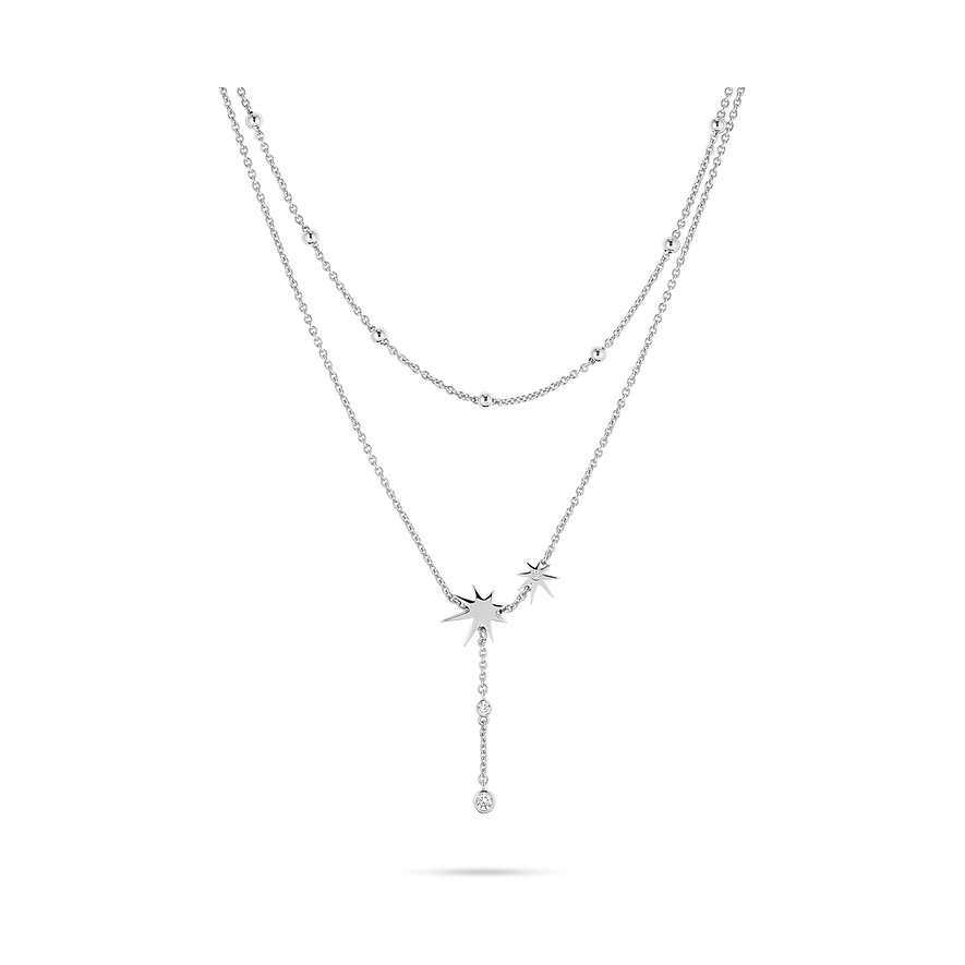 JETTE Kette STARDUST Zirkonia, Damen, 925er Silber, recycelt, silber