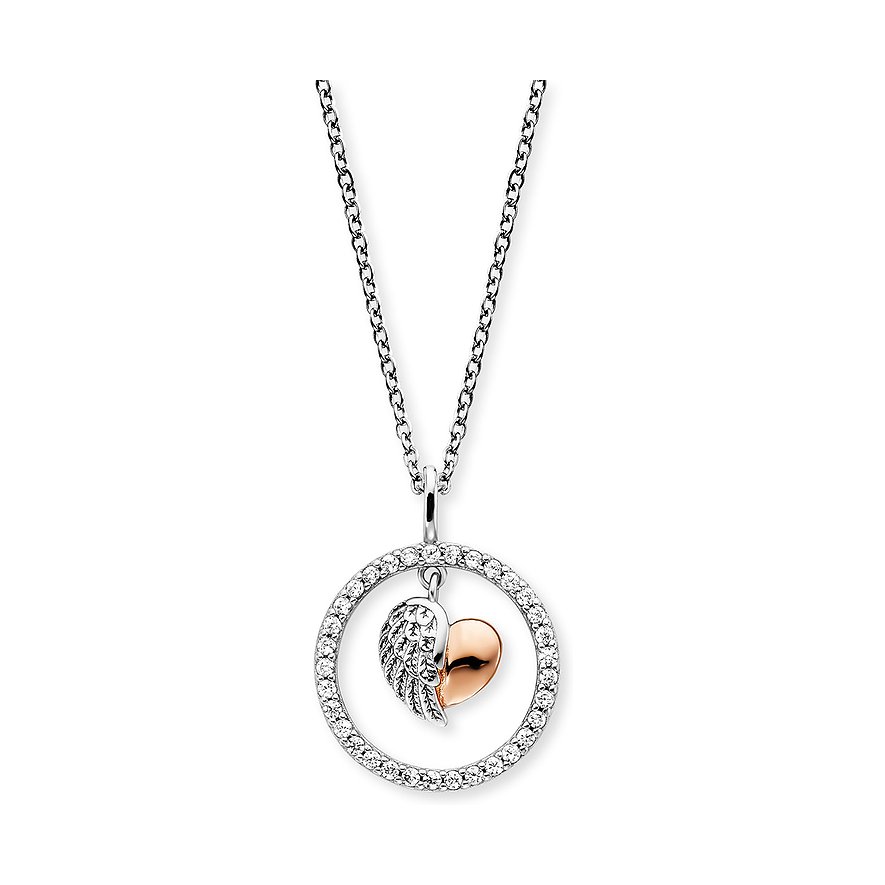 Engelsrufer Kette, Zirkonia, synthetisch, Damen, 925er Silber, silber