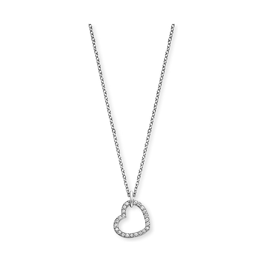 Engelsrufer Kette, Zirkonia, synthetisch, Damen, 925er Silber, silber