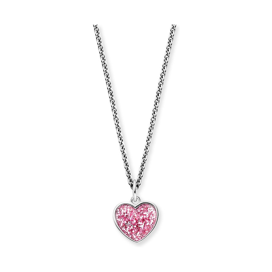 Engelsrufer Chaînette pour enfants HEN-GLITTERHEART 925 Argent, Émail