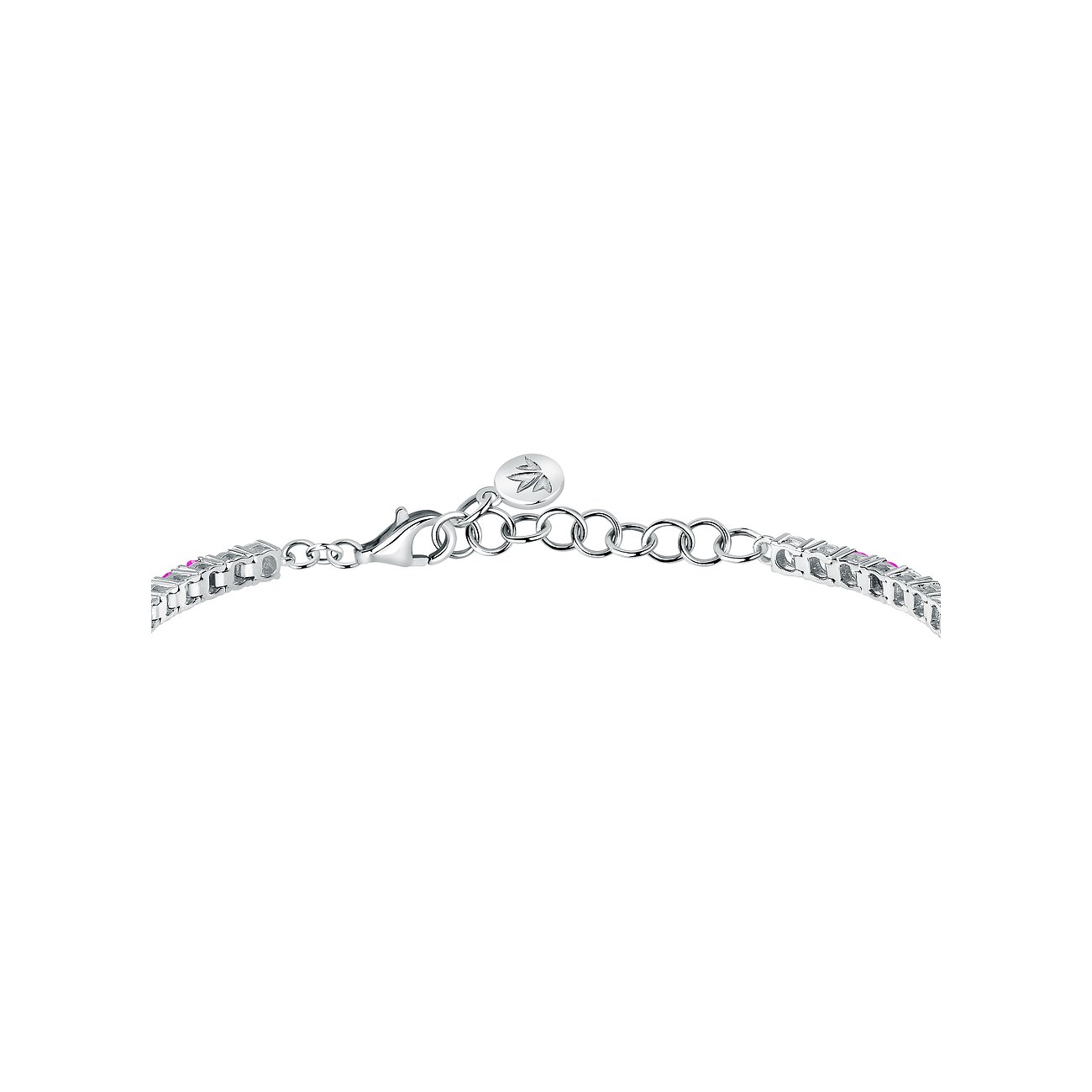 Morellato Armband aus 925er recyceltem Silber mit rosa Zirkonia.