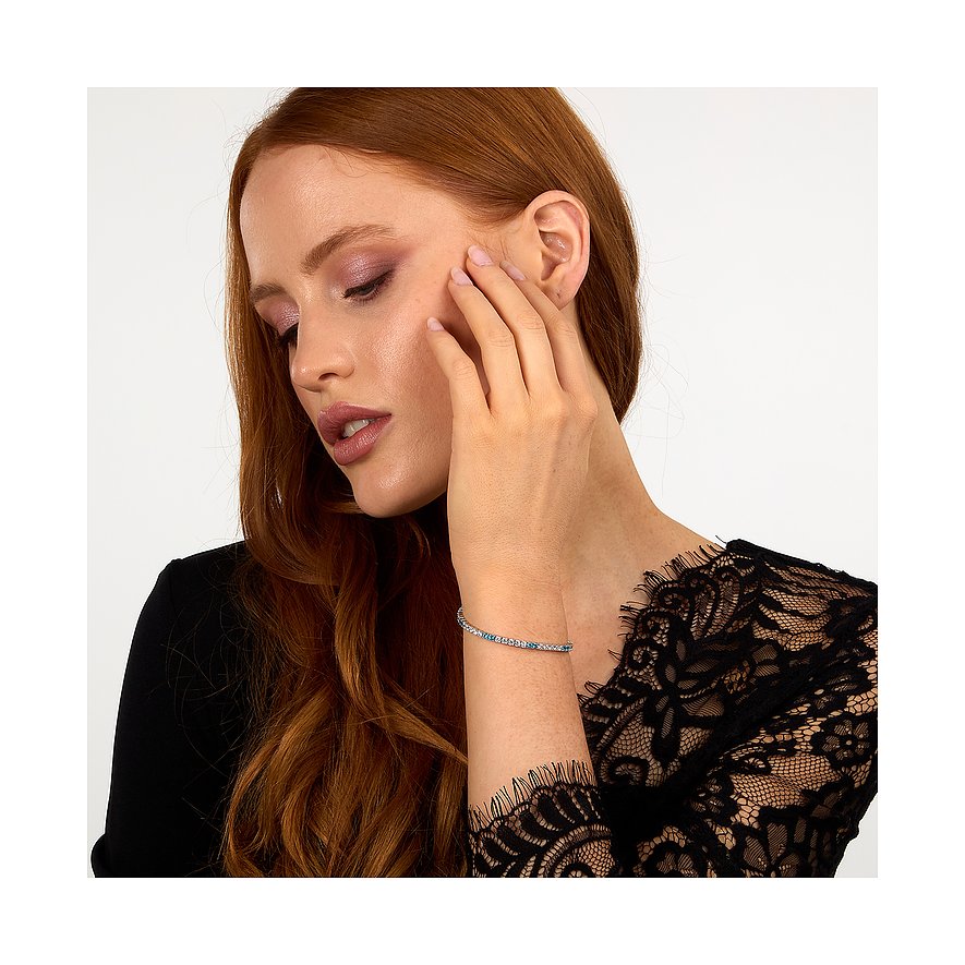 Morellato Armband aus recyceltem 925er Silber mit blauen Zirkonia.