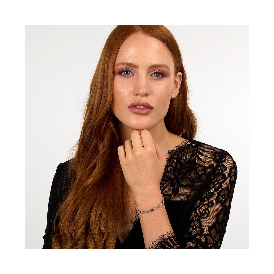 Morellato Armband aus 925er recyceltem Silber mit blauen Zirkonia.