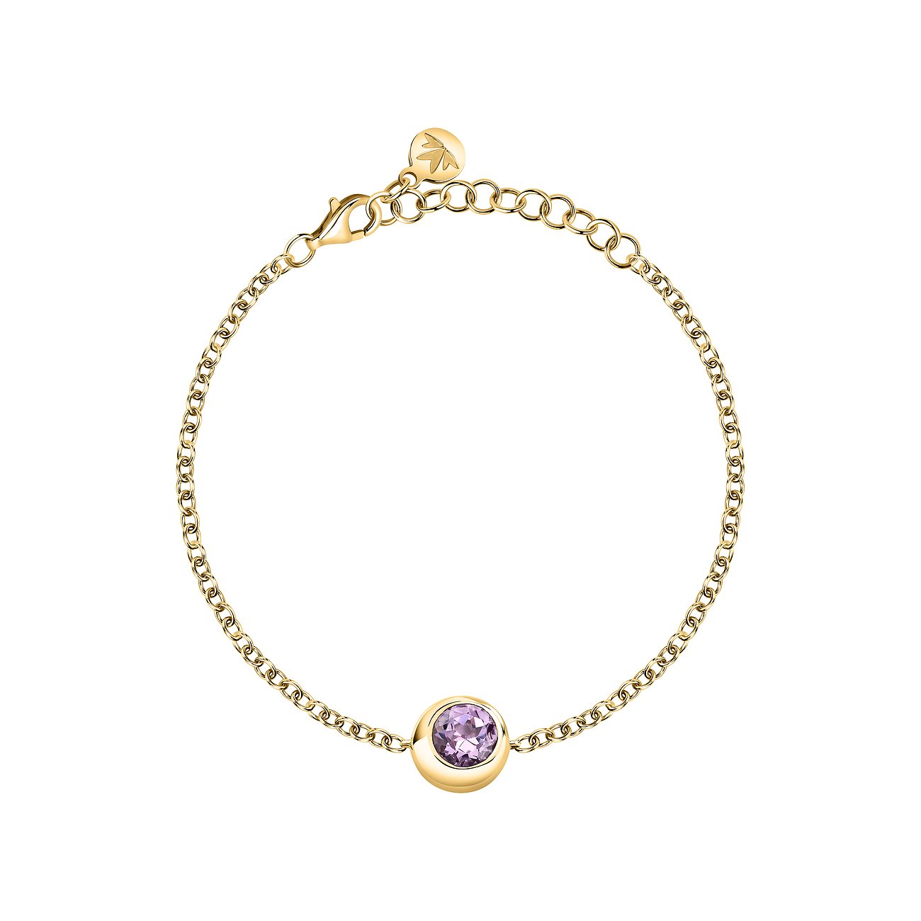 Bracciale Morellato in argento riciclato 925 con ametista sfaccettata.