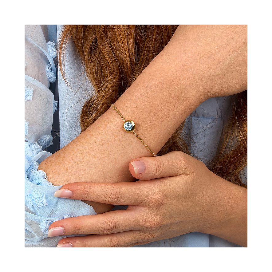 Morellato Armband aus 925er recyceltem Silber mit blauem Topas.