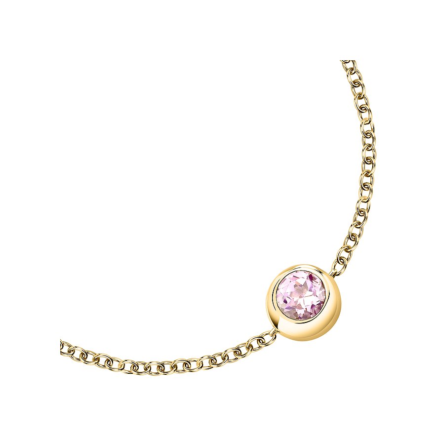 Bracciale Morellato in argento riciclato 925 con quarzo rosa.