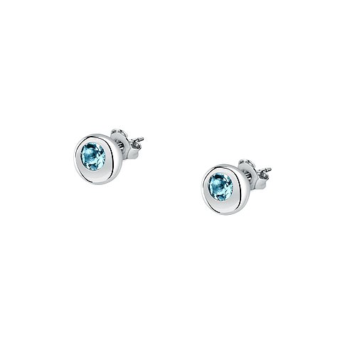 Boucles d'oreilles Morellato en argent 925 avec topaze bleue.