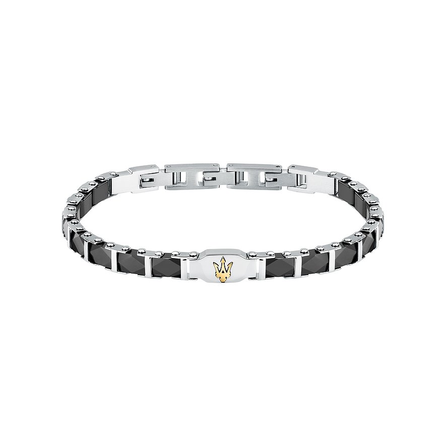 Maserati Armband, Herren, Edelstahl, Keramik, bicolor