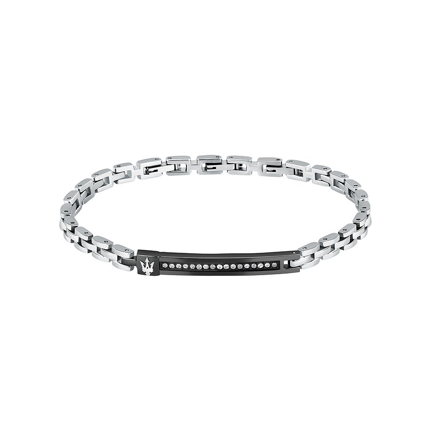 Maserati Armband, Kristall, Herren, Edelstahl, bicolor