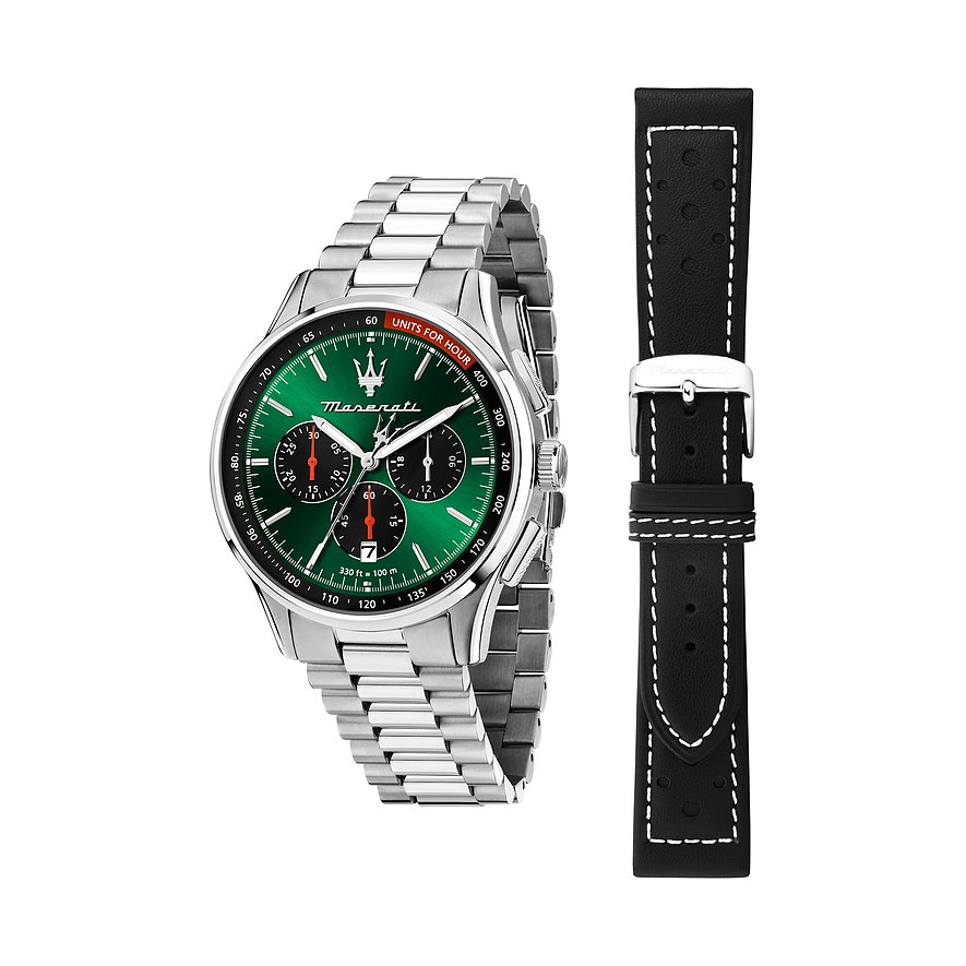Maserati Uhren-Set inkl. Wechselarmband Sorpasso R8873624002, Herren, Edelstahl, Armband: Edelstahl, Quarz, analog