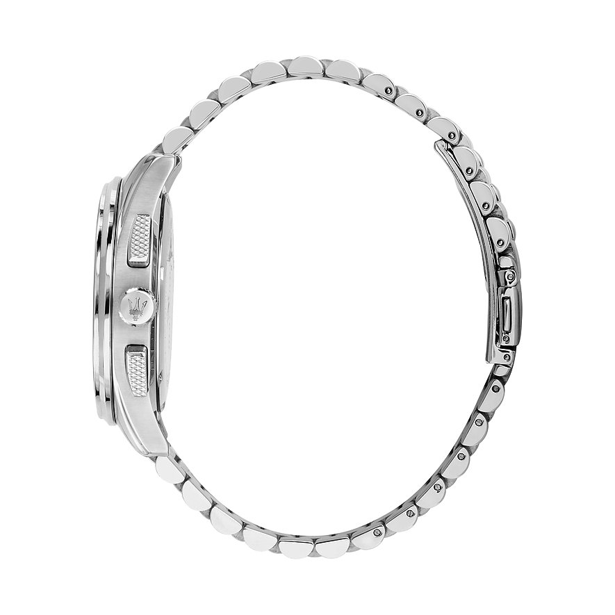 Maserati Armband aus Edelstahl mit Maserati-Logo.