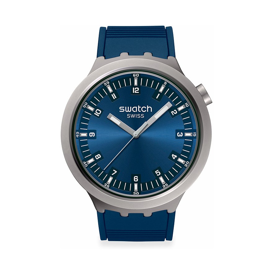 Swatch Unisexuhr 2402 BIG BOLD IRONY SB07S102, Unisex, Edelstahl, Armband: Kautschuk, Quarz, analog