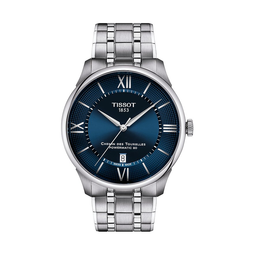 Tissot Herrenuhr Chemin Des Tourelles T1394071104800, Herren, Edelstahl, Armband: Edelstahl, Automatik