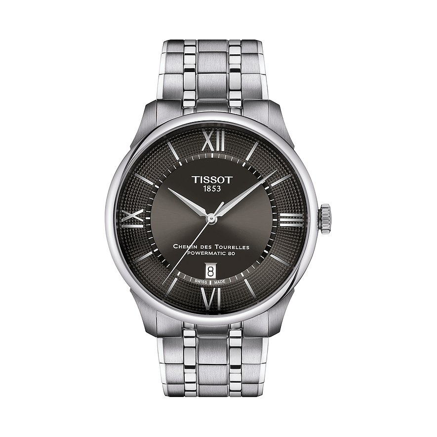 Tissot Herrenuhr Chemin Des Tourelles T1394071106800, Herren, Edelstahl, Armband: Edelstahl, Automatik