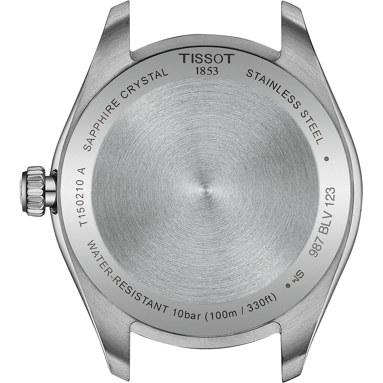 Tissot Unisexuhr aus Edelstahl mit poliertem Gehäuse und geradlinigem Design.