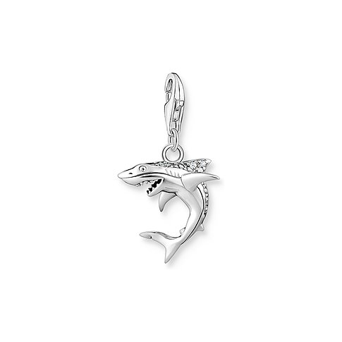 Thomas Sabo Anhänger aus 925er Silber mit Zirkonia im Hai-Design.