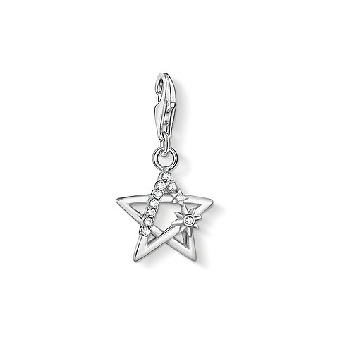 Thomas Sabo Anhängeschmuck aus 925er Silber mit Zirkonia im Stern-Design.