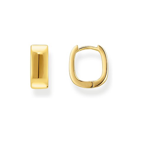 Thomas Sabo Creolen aus 925er Silber, poliert, rechteckig.