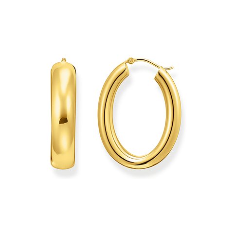 Thomas Sabo oorbellen van 925 sterling zilver, ovaal, gepolijst.