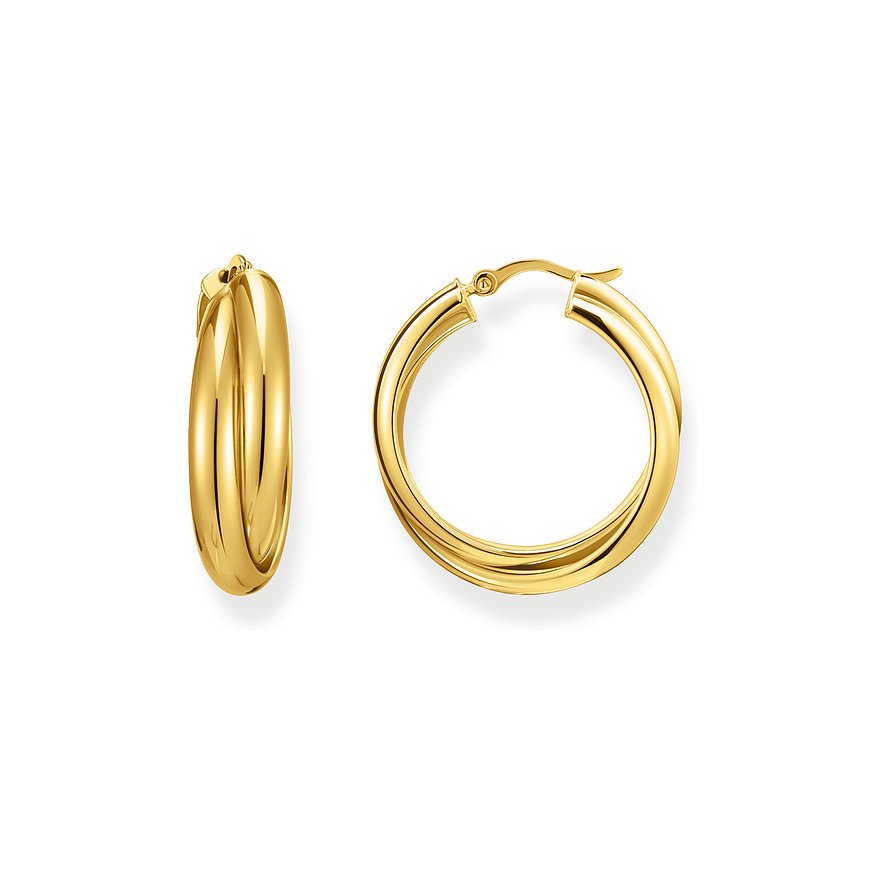 Thomas Sabo Creolen, Damen, 925er Silber, gold