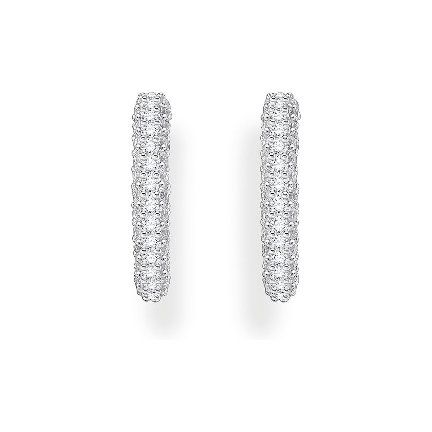 Thomas Sabo Ohrclip, Zirkonia, Damen, 925er Silber, silber