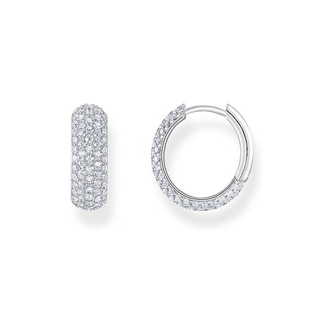 Thomas Sabo Ohrringe aus 925er Silber mit weißen Zirkonia.