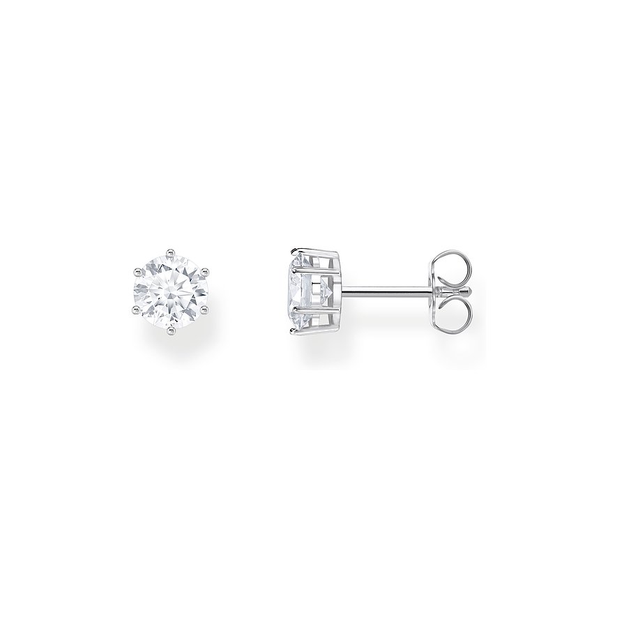 Thomas Sabo Ohrstecker, Zirkonia, Damen, 925er Silber, silber