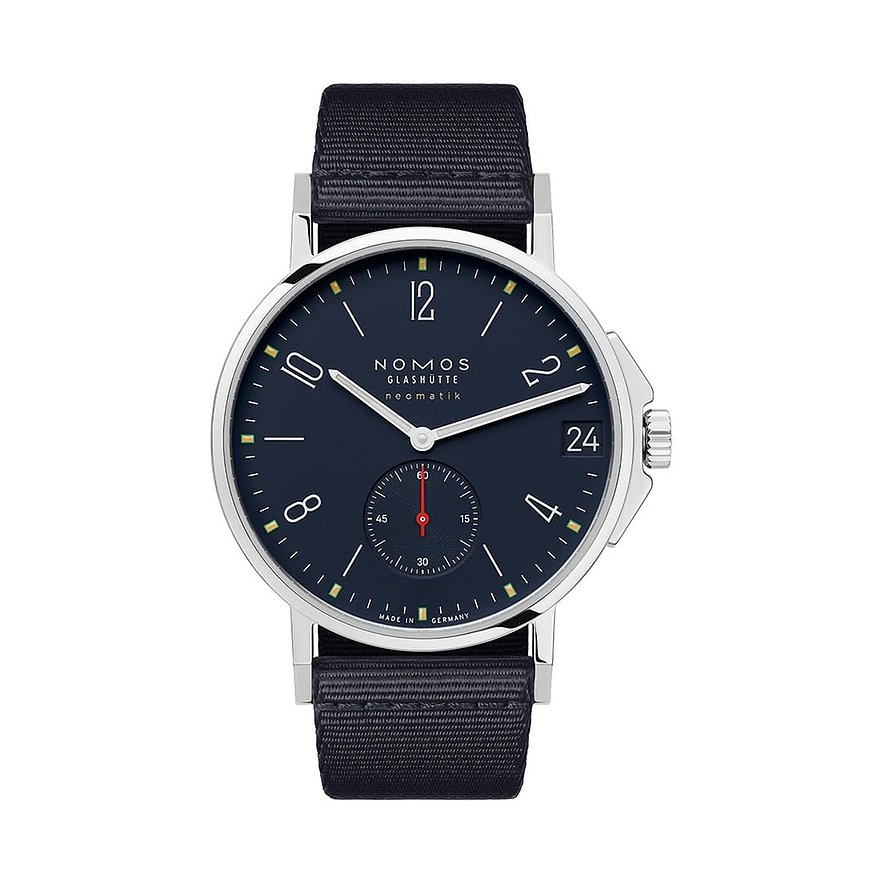 Nomos Glashütte Unisexuhr Ahoi neomatik 38 Atlantik GB 528, Unisex, Edelstahl, Armband: Textil, Automatik, analog