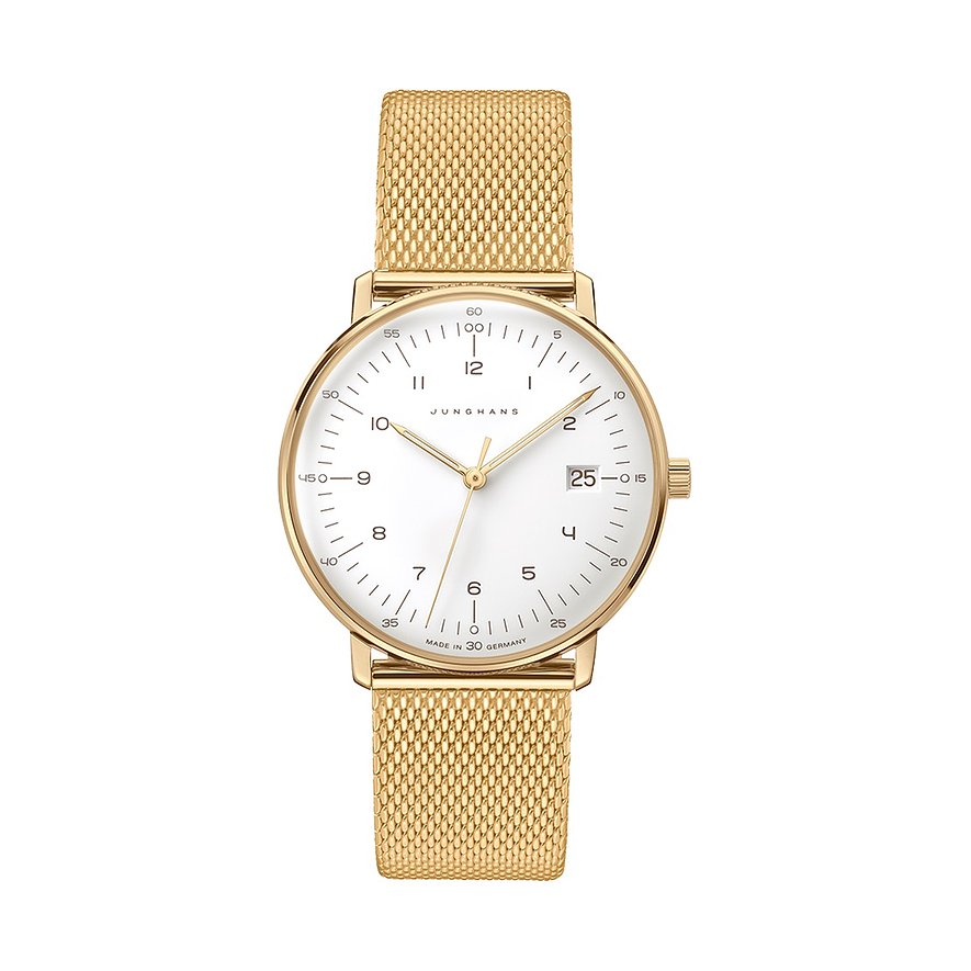 Junghans Damenuhr max bill 47745246, Damen, Edelstahl, Armband: Edelstahl, Quarz, analog