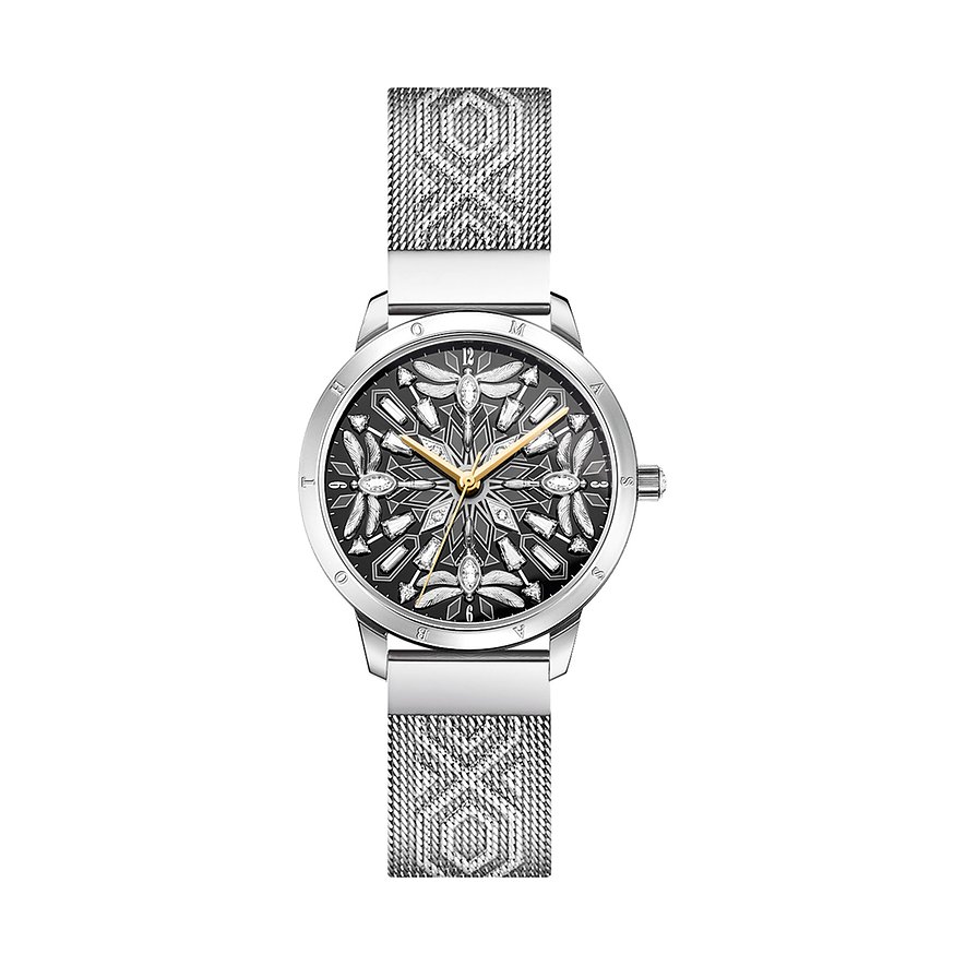 Thomas Sabo Damenuhr WA0423-201-201-33 MMZirkonia, Damen, Edelstahl, Armband: Edelstahl
