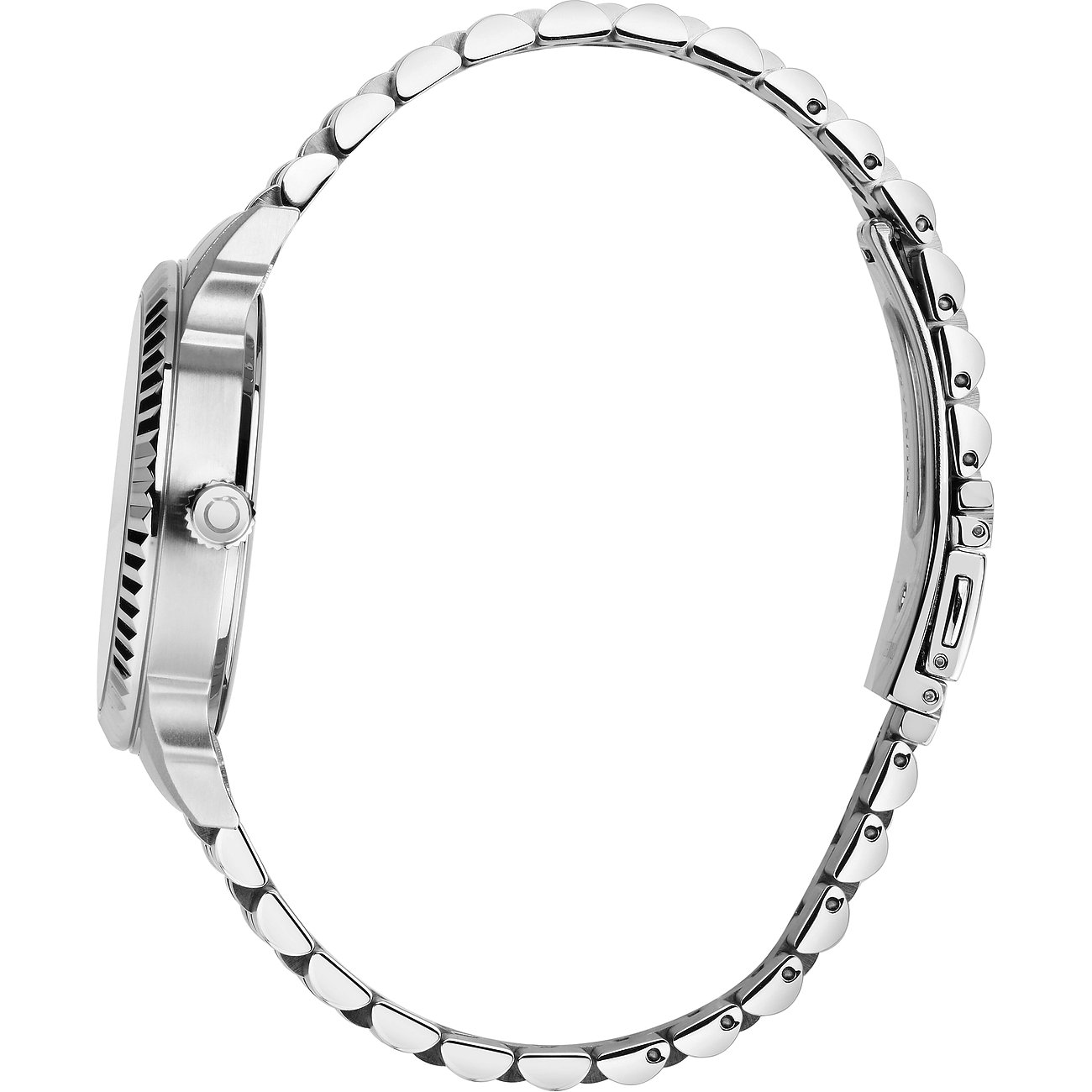 Trussardi Herrenuhr mit Edelstahlgehäuse, silberfarbenes Gehäuse und Armband.