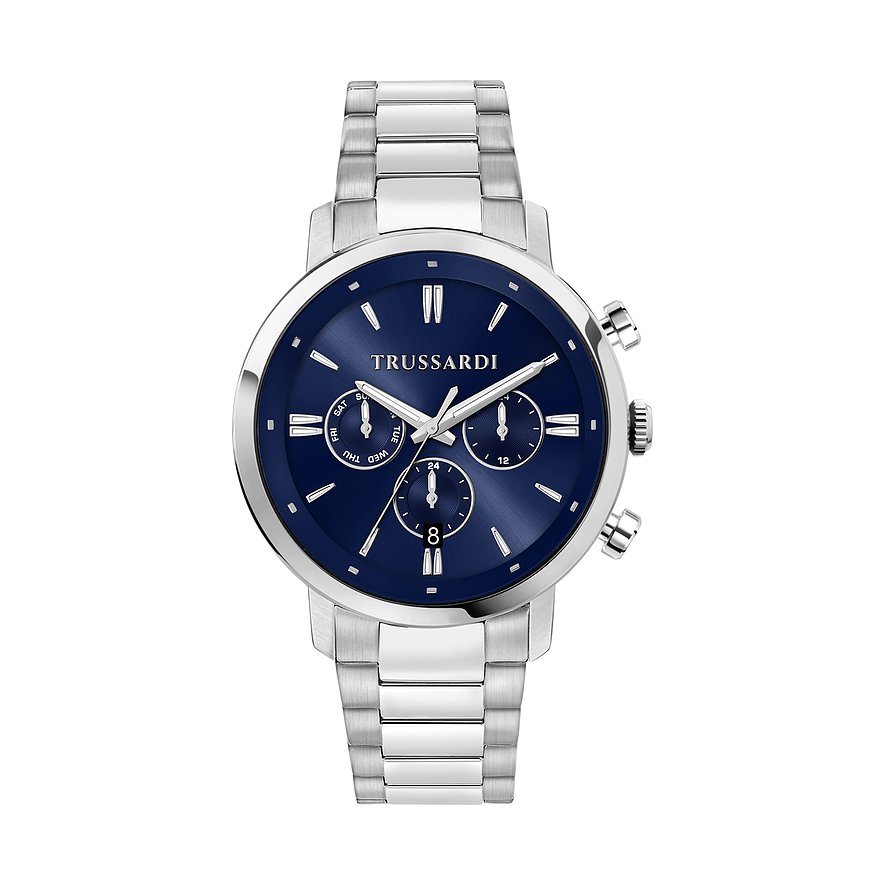Trussardi Herrenuhr T-Couple R2453147013, Herren, Edelstahl, Armband: Edelstahl, Quarz, analog