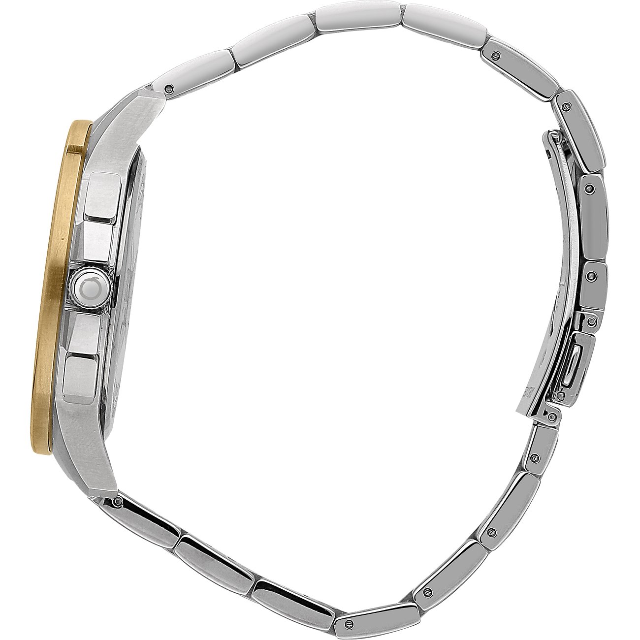 Trussardi damklocka med boett i rostfritt stål, bicolor, analog.