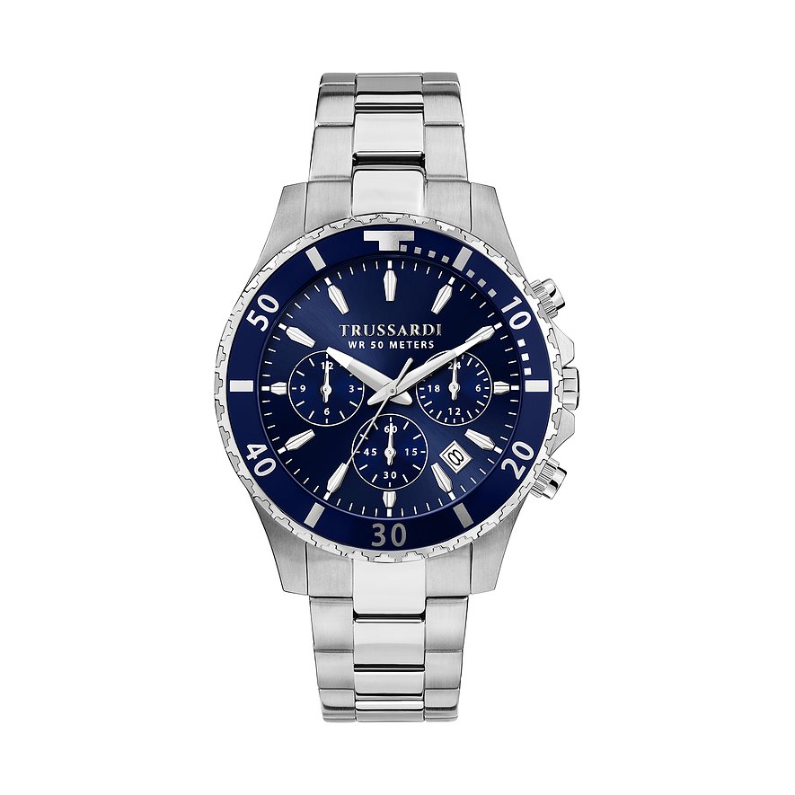 Trussardi Herrenuhr City Life R2453169003, Herren, Edelstahl, Armband: Edelstahl, Quarz, analog