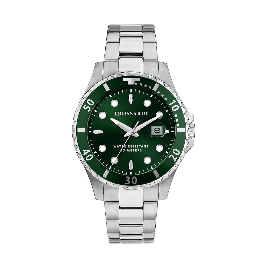 Trussardi Herrenuhr City Life R2453169004, Herren, Edelstahl, Armband: Edelstahl, Quarz, analog