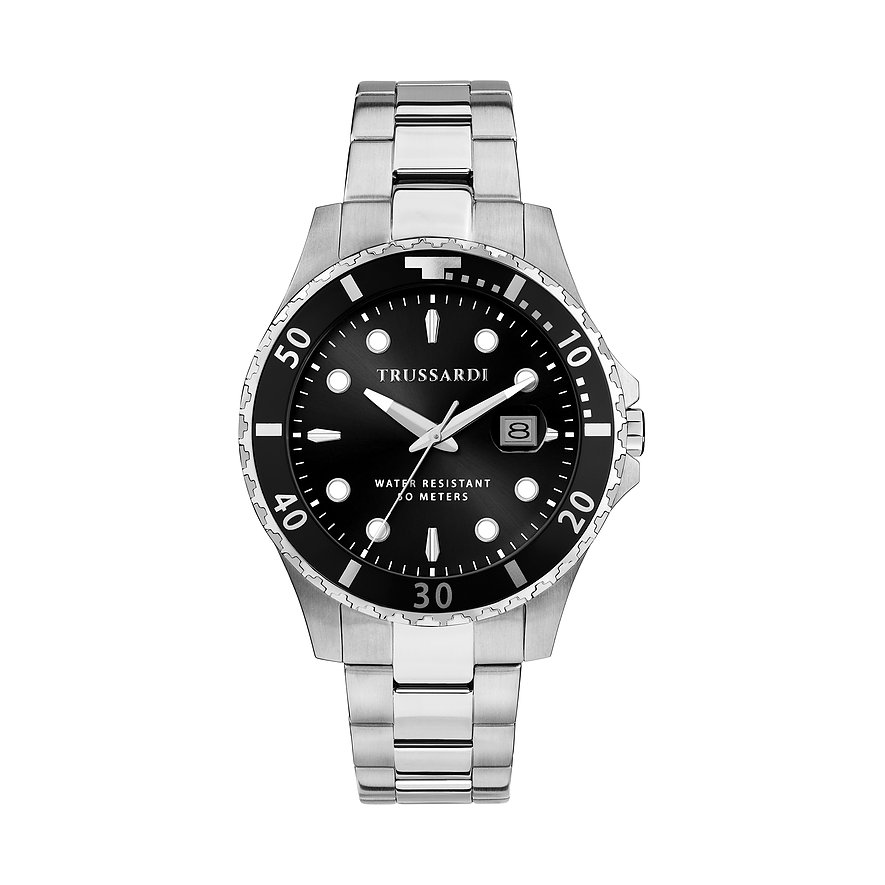 Trussardi Herrenuhr City Life R2453169005, Herren, Edelstahl, Armband: Edelstahl, Quarz, analog