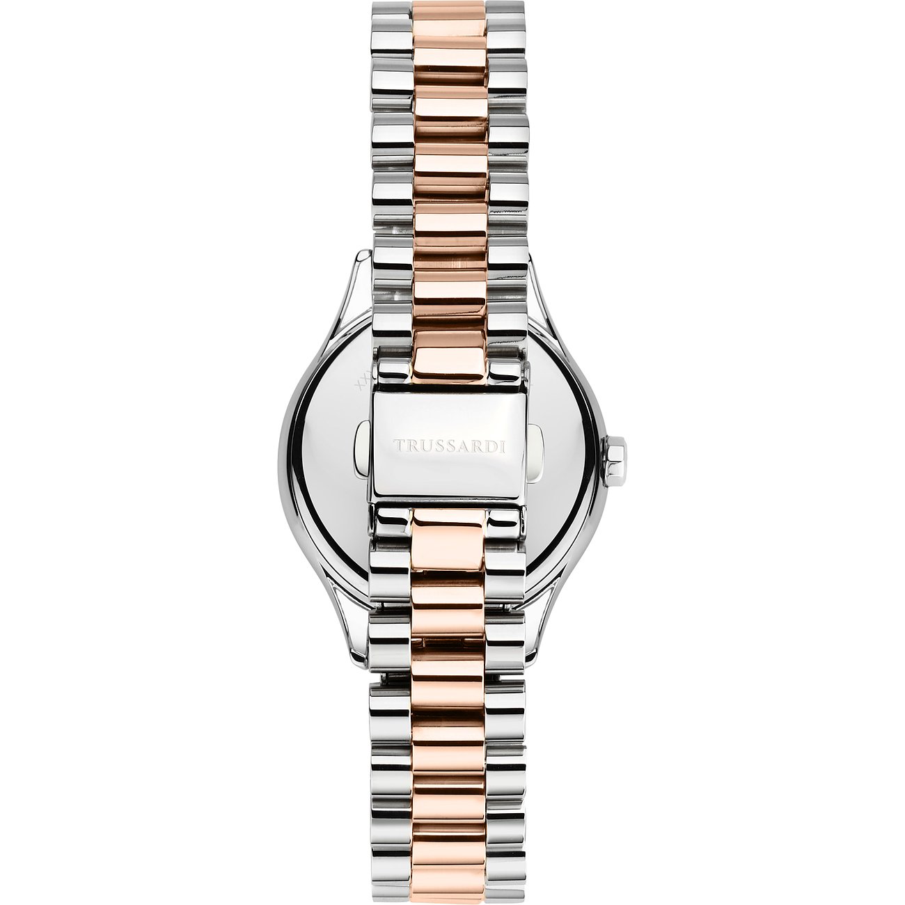 Trussardi Damenuhr mit Edelstahlgehäuse, bicolor.