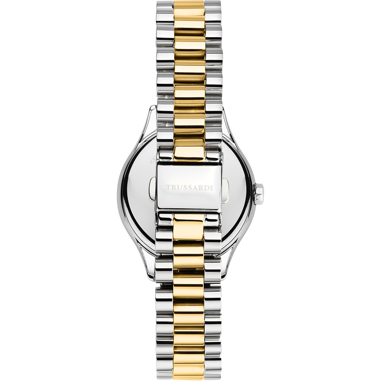 Trussardi Damenuhr mit Edelstahlgehäuse, bicolor.