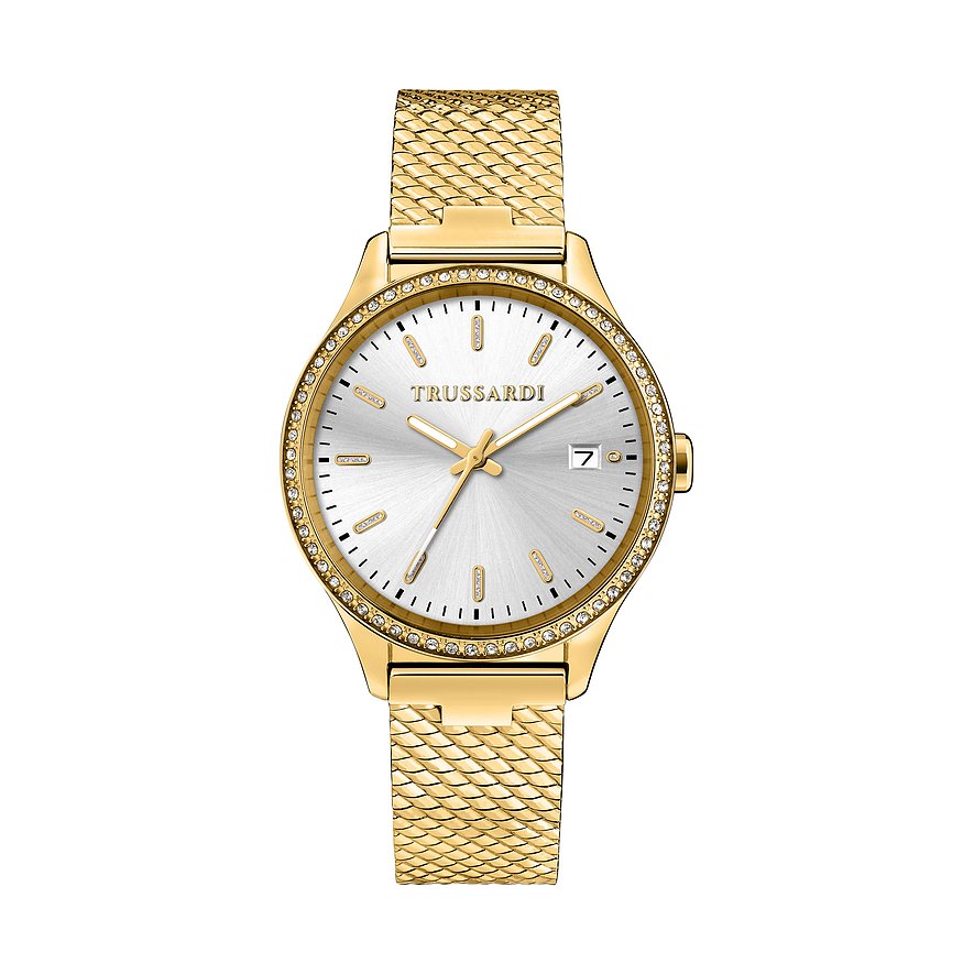 Trussardi Damenuhr City Life R2453170504, Damen, Edelstahl, Armband: Edelstahl, Quarz, analog