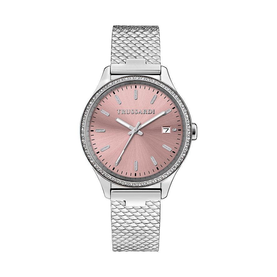 Trussardi Damenuhr City Life R2453170506, Damen, Edelstahl, Armband: Edelstahl, Quarz, analog