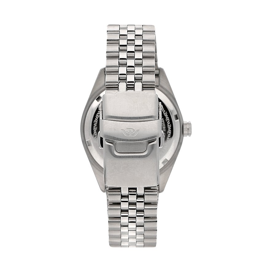 Philip Watch Herrenuhr aus Edelstahl mit silbernem Gehäuse und Armband.