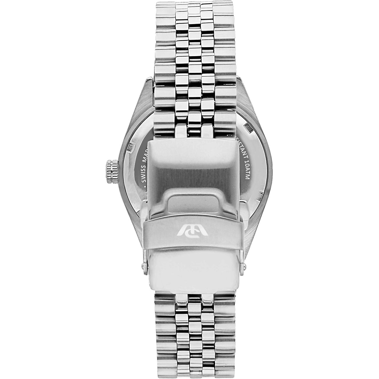 Philip Watch Herrenuhr aus Edelstahl mit Gliederarmband und Faltschließe.