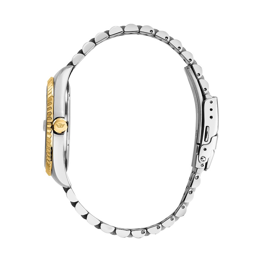 Philip Watch Herrenuhr mit Edelstahlgehäuse, bicolor, analog.